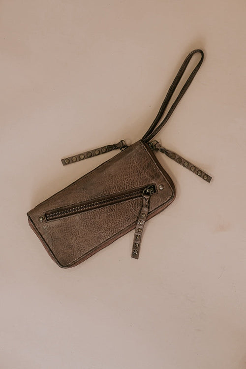 Tuscon Studded Wallet , Brown