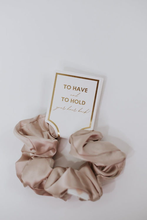 To Have & To Hold Scrunchie , Champagne