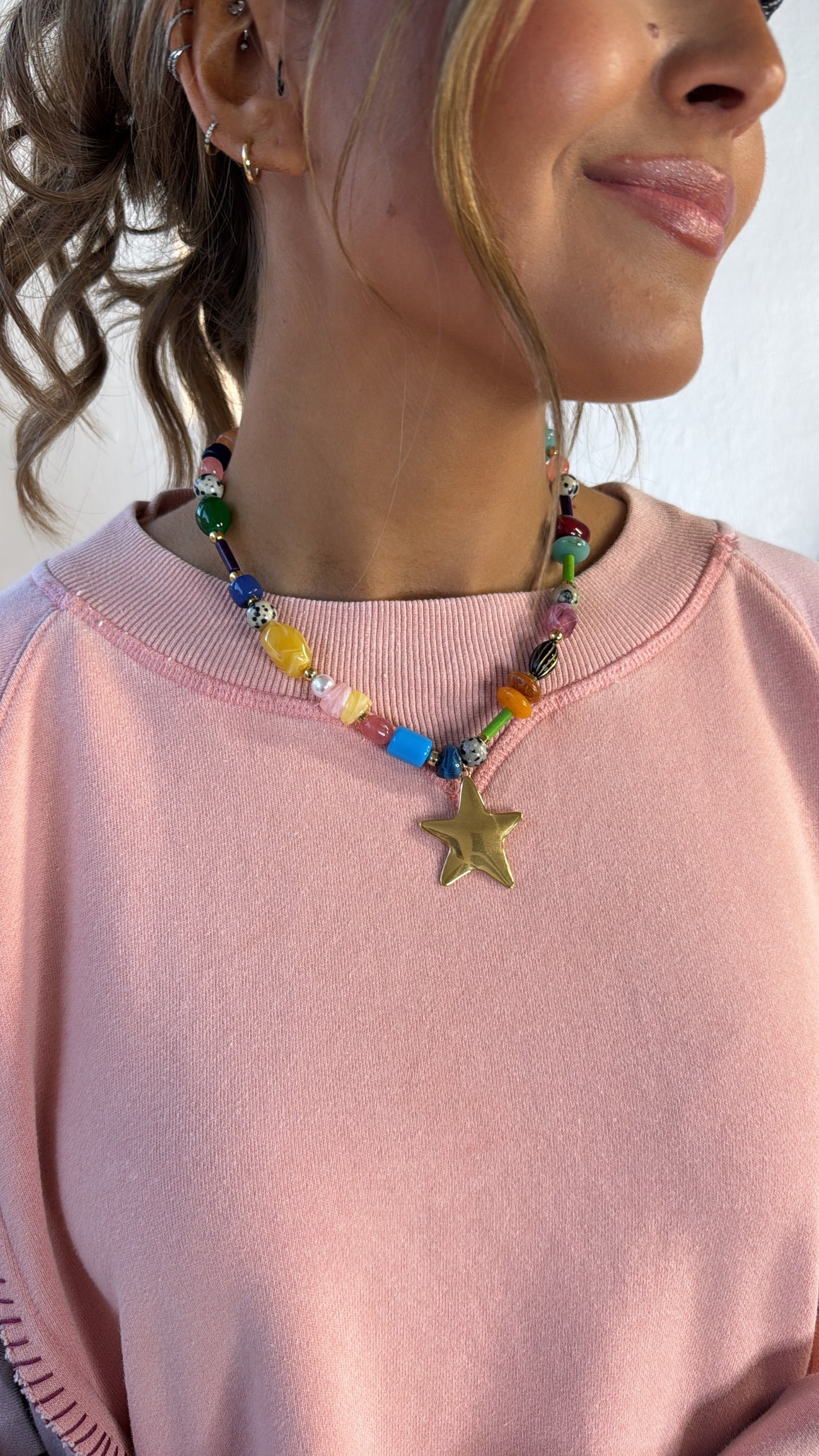 Star Glow Necklace, Lime
