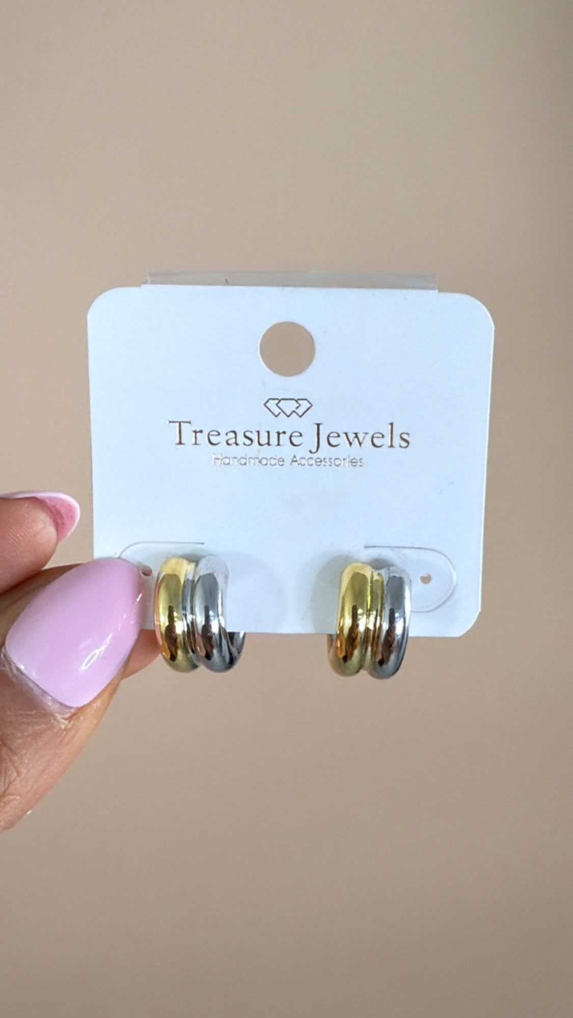 Treasure Jewels: Double Color Chunky Hoop