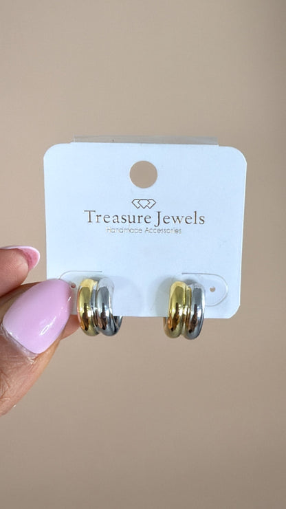 Treasure Jewels: Double Color Chunky Hoop