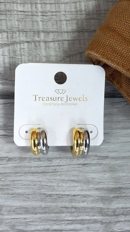 Treasure Jewels: Double Color Chunky Hoop