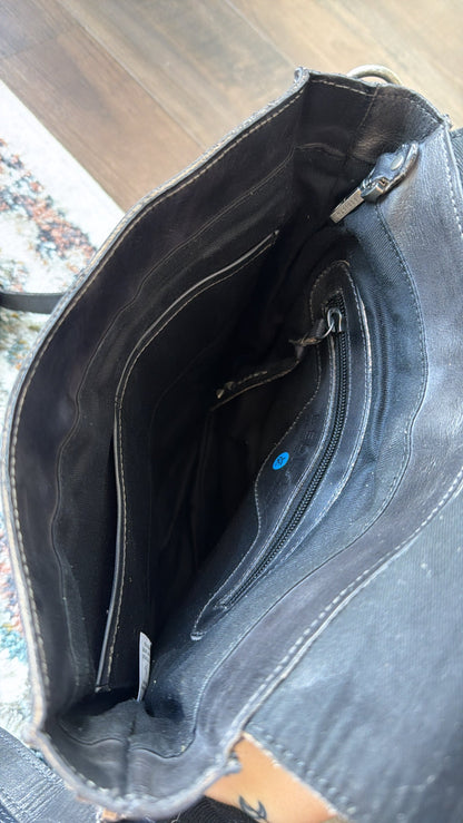 Venice Beach Crossbody, Black Rustic