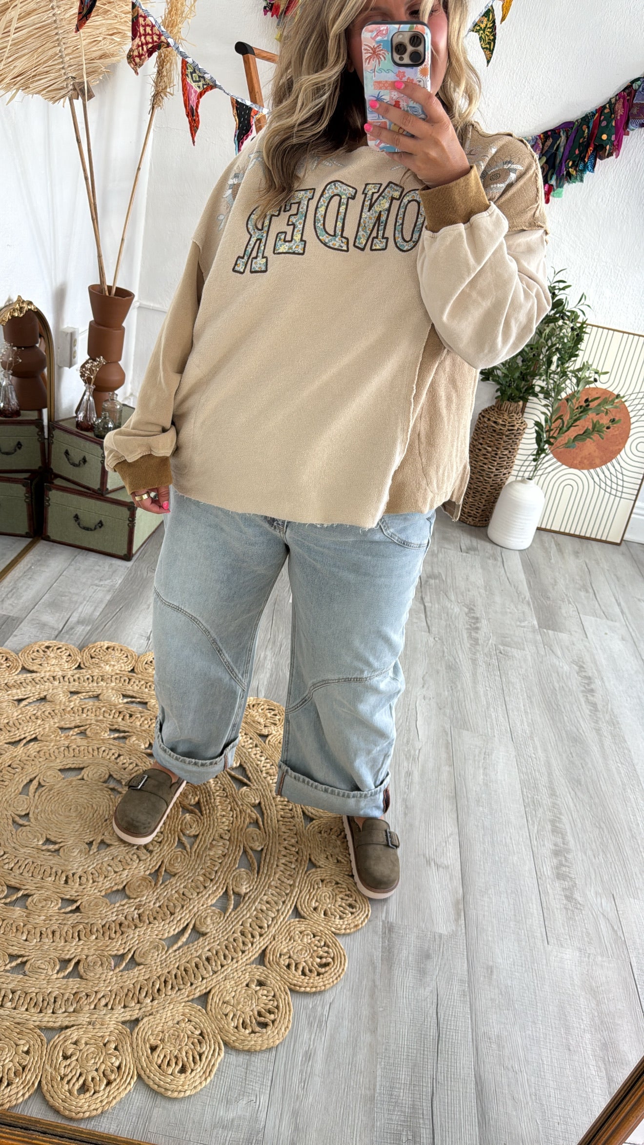 SAIGE: Studio Ready Barrel Jeans, Medium Light