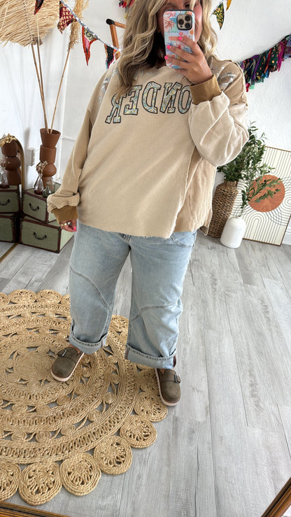SAIGE: Studio Ready Barrel Jeans, Medium Light