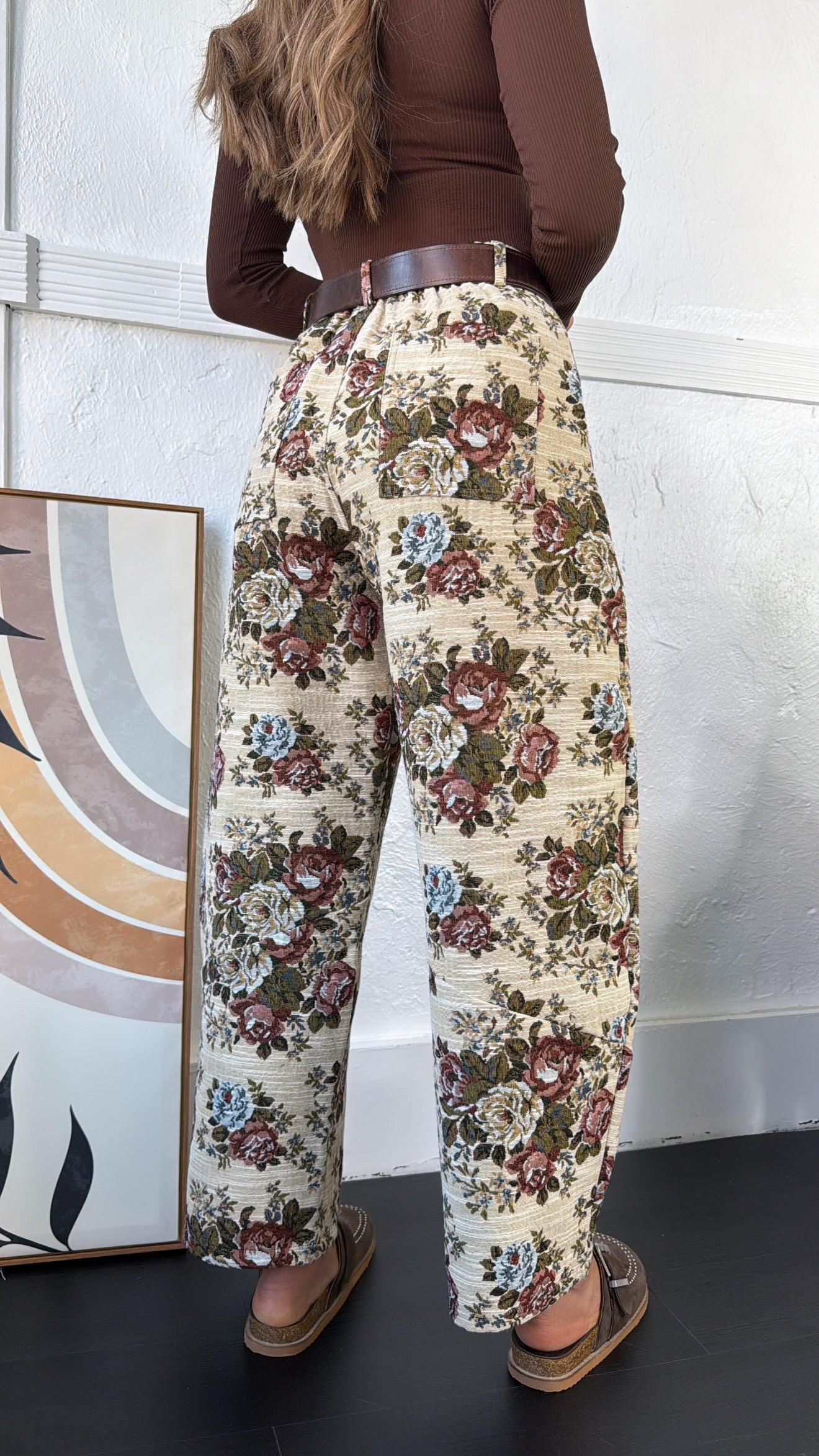 The Old Manor Tapestry Pant, Beige Mauve