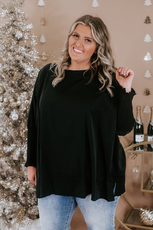 Simply Sweet Basic Top, Black