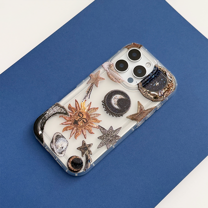 Printed Clear Phone Case - Celestial