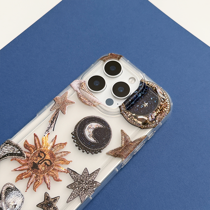 Printed Clear Phone Case - Celestial