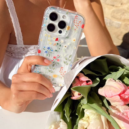 Colourful Wildflower Clear Phone Case