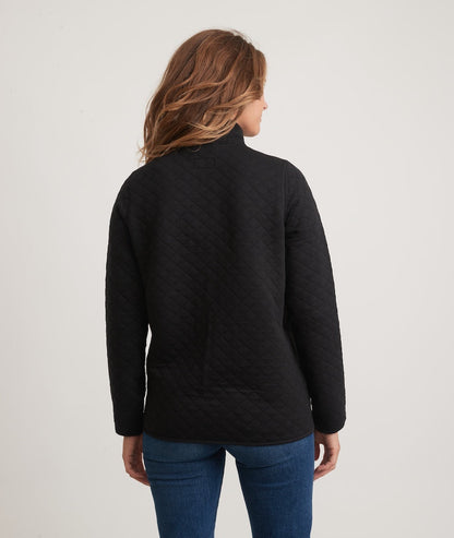 Women's Corbet Quarter Zip Pullover in Black