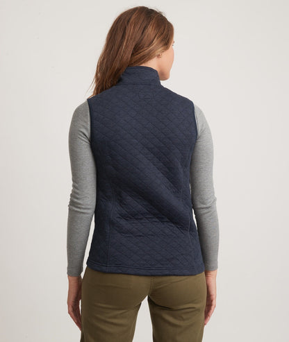 Women's Corbet Full Zip Vest in Navy