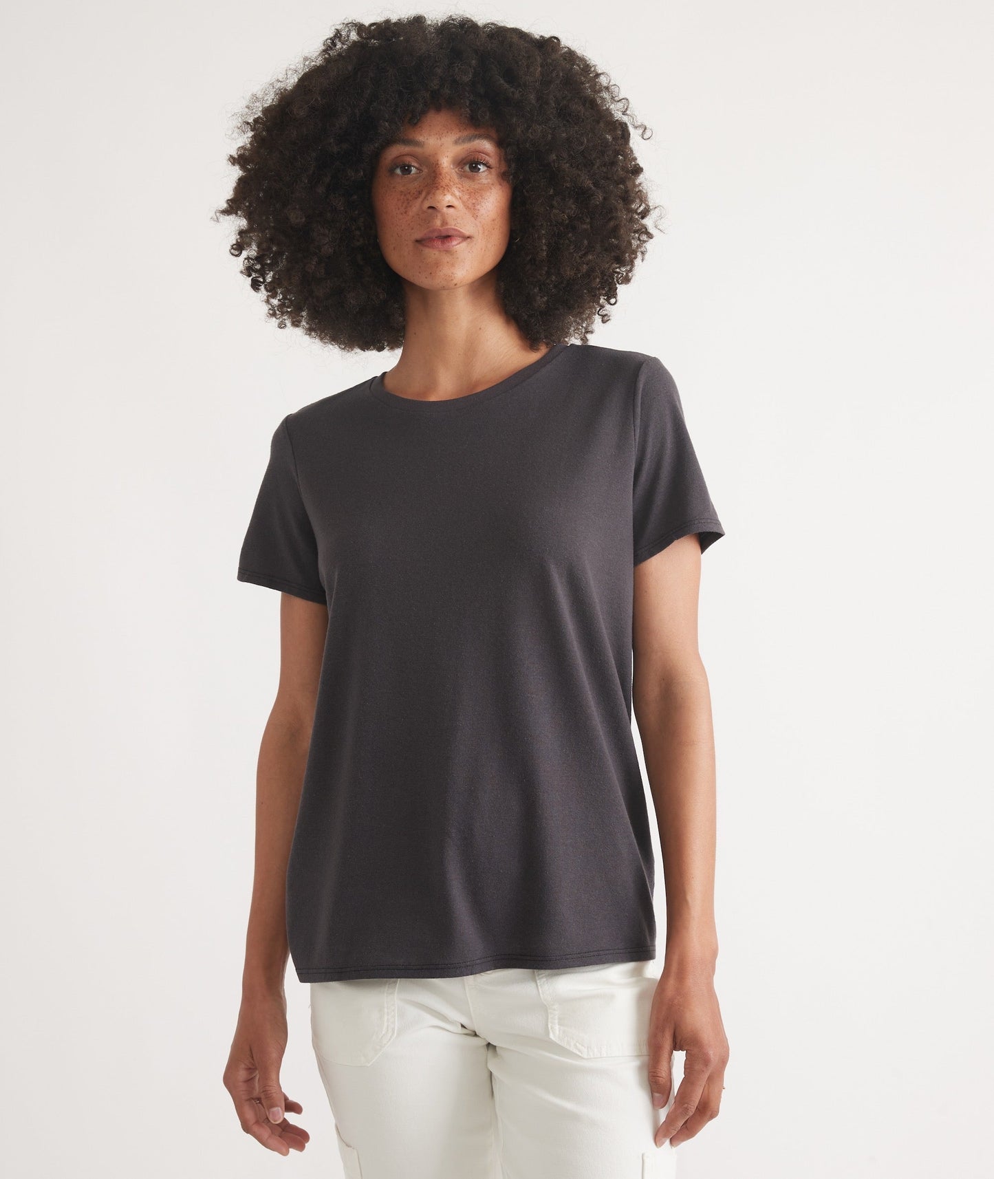 Women's Re-Spun Signature Crew in Faded Black