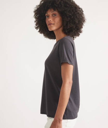 Women's Re-Spun Signature Crew in Faded Black