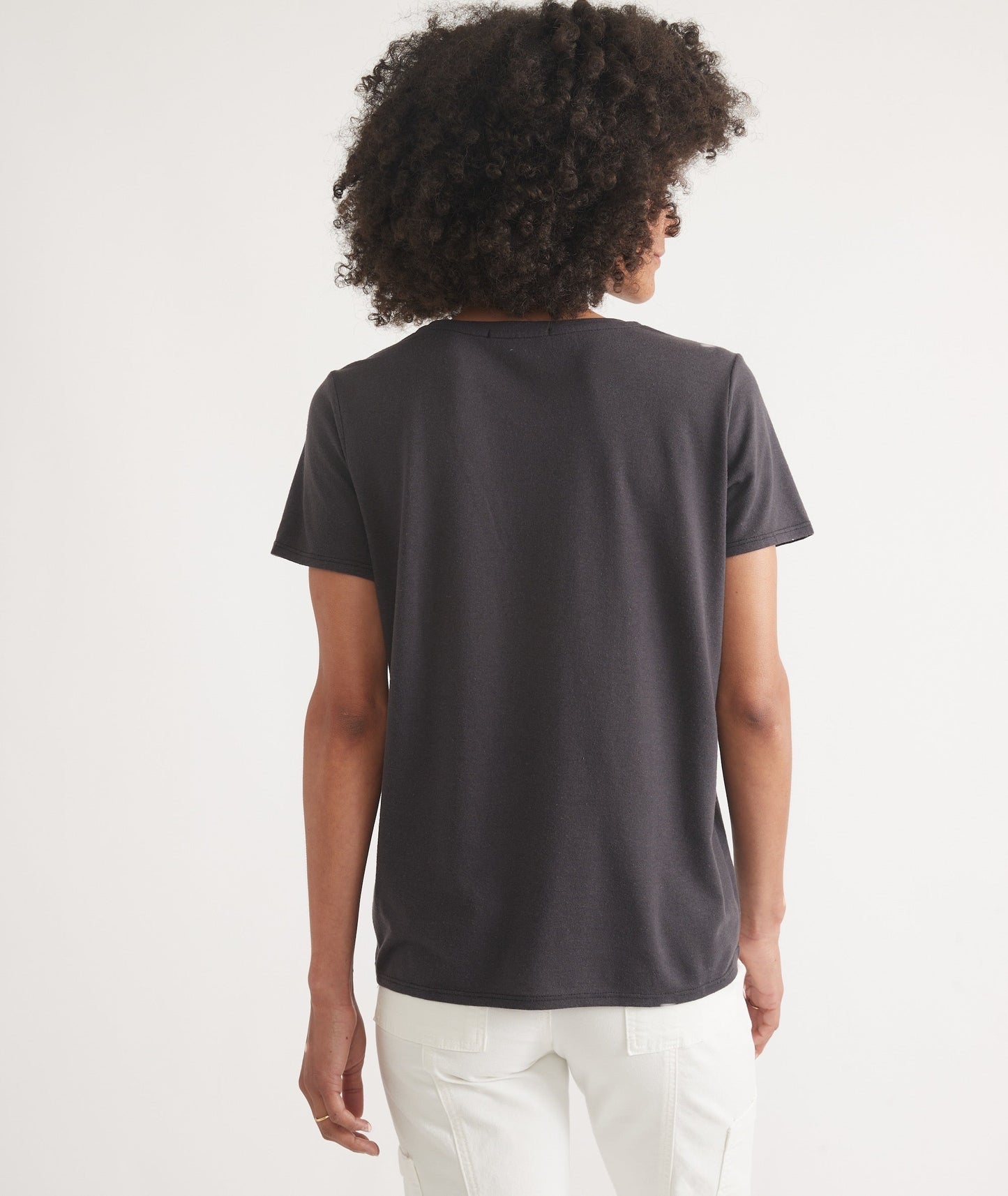 Women's Re-Spun Signature Crew in Faded Black
