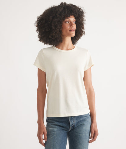 Women's Re-Spun Signature Crew in Natural
