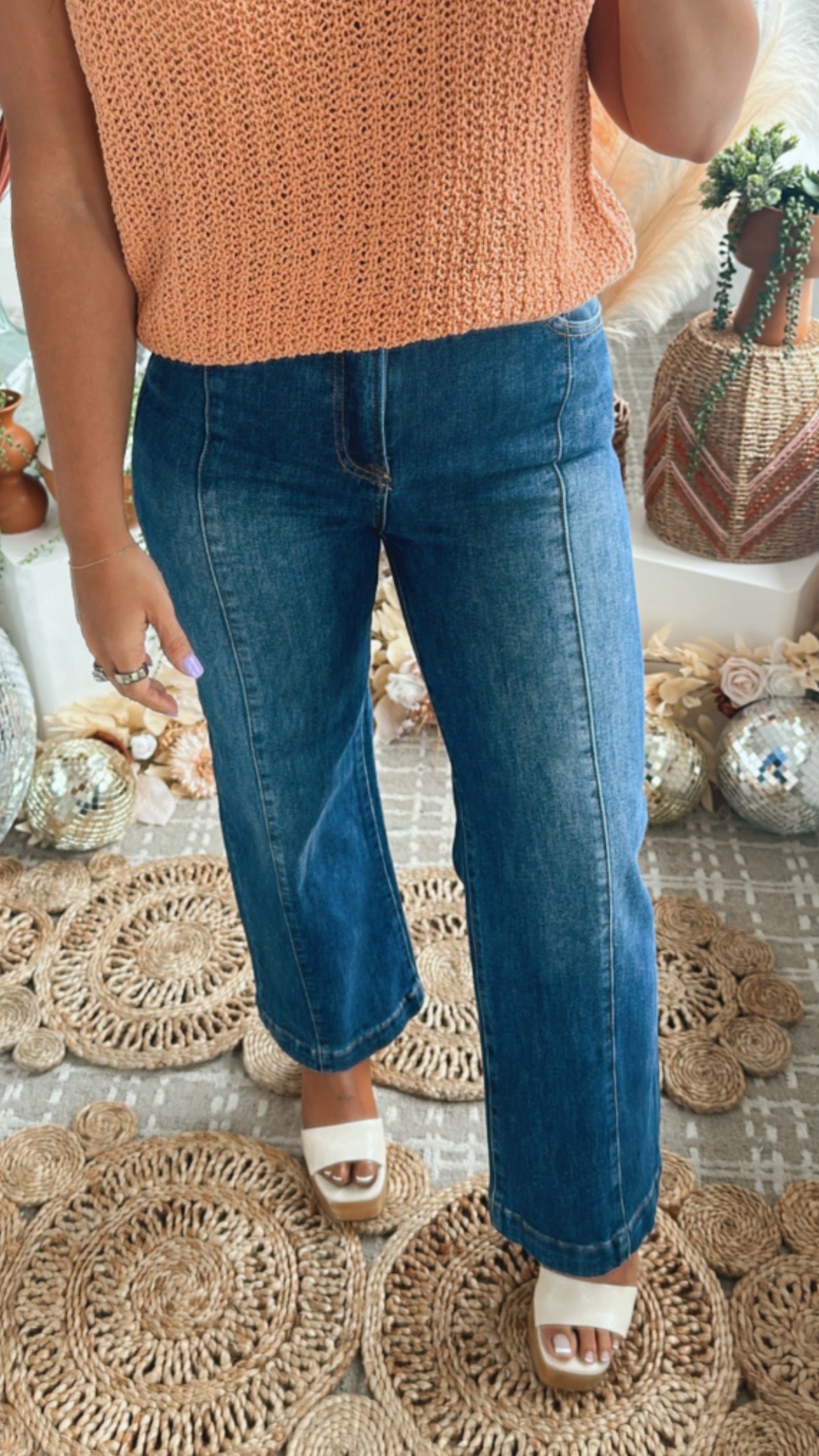 River High Rise Wide Leg Jeans, RISEN