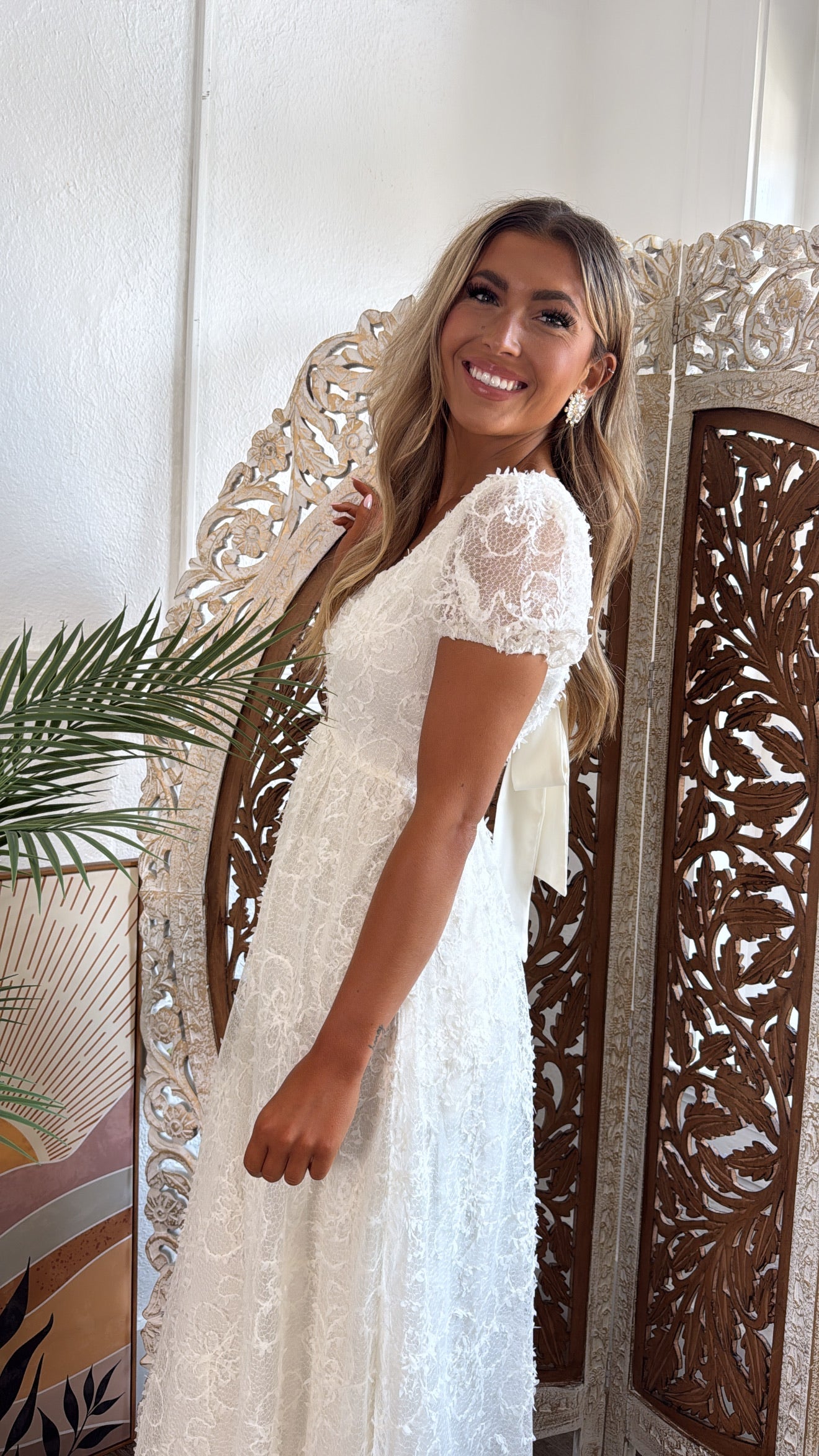 Soft Spoken Love Midi Dress, Cream