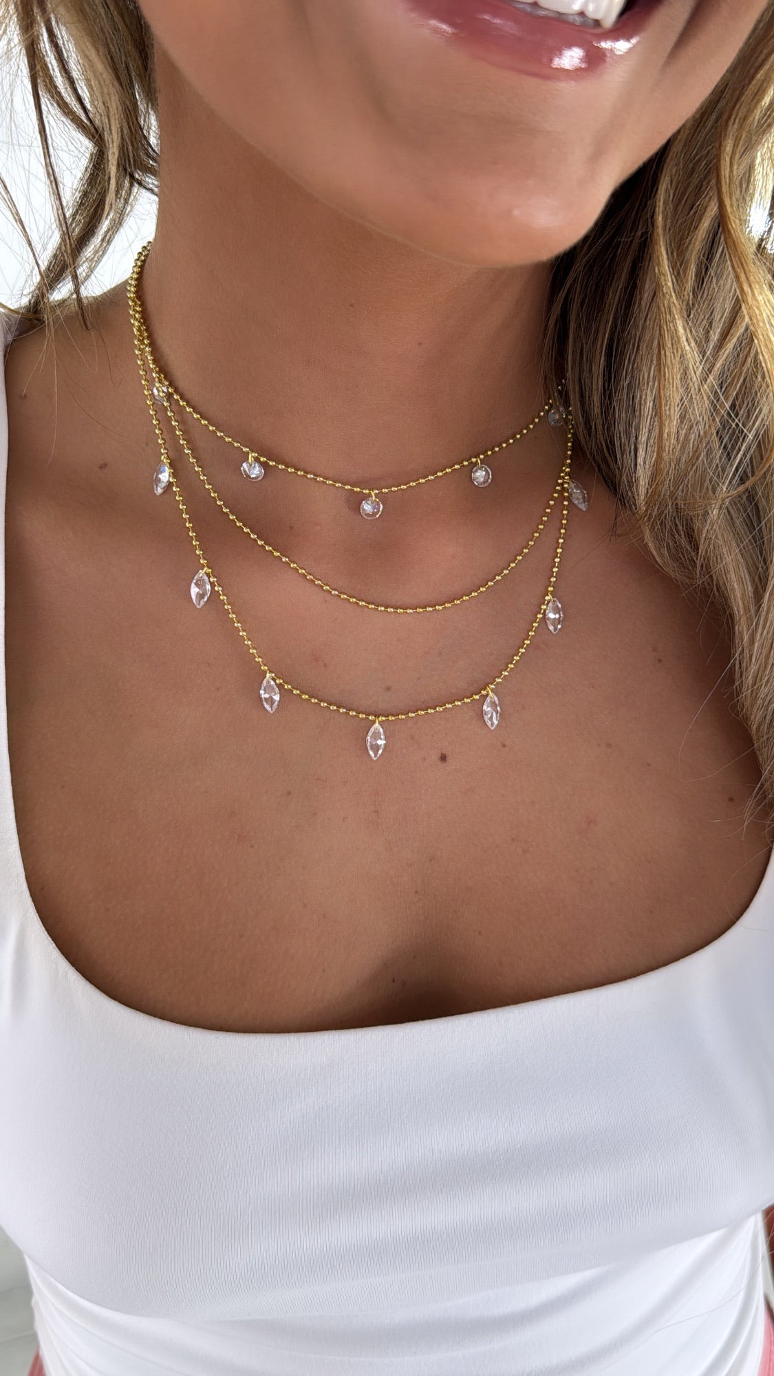 Treasure Jewels: Crystal Cascade Layer Necklace