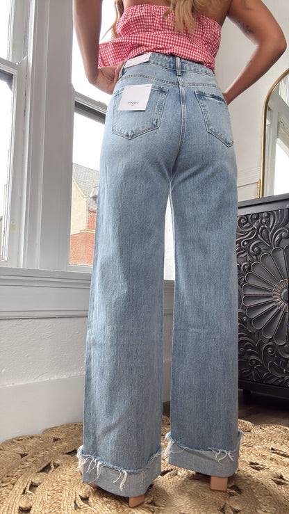 Tyler High Rise Wide Leg Denim, VERVET
