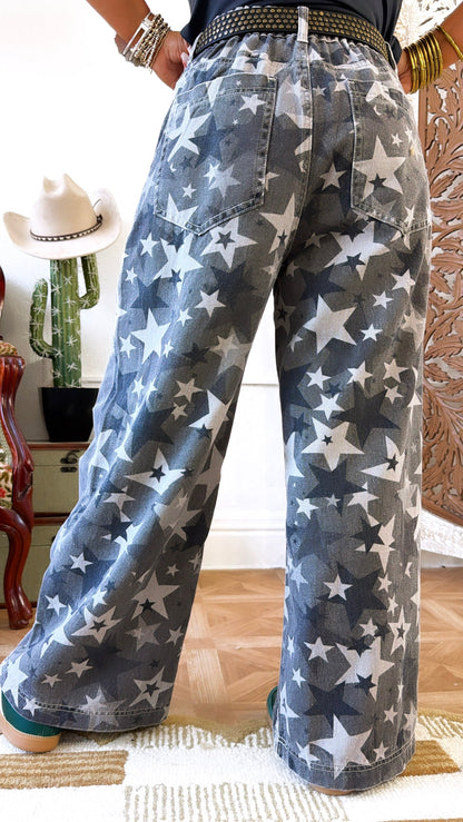 Simple Star Bottoms, Charcoal/Black