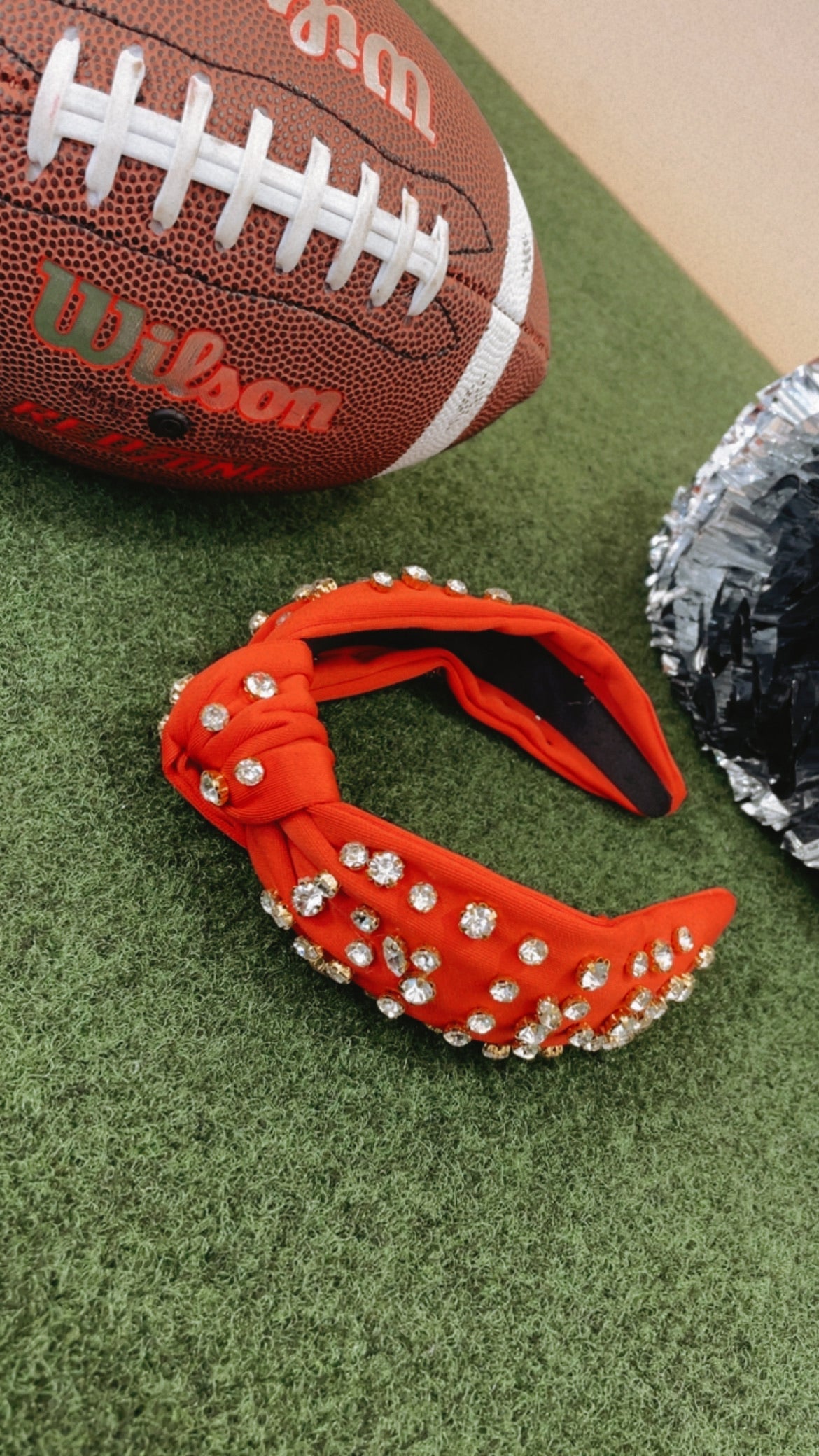 Rhinestone Headband, Orange