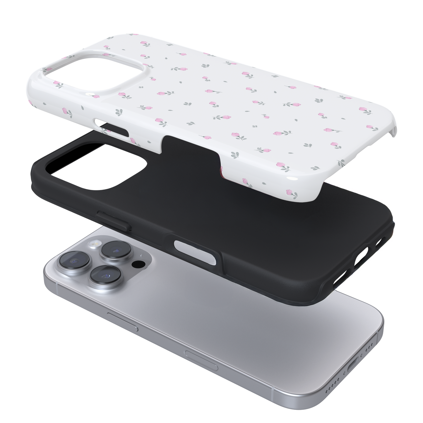 Tough Phone Case - Ditsy Floral White