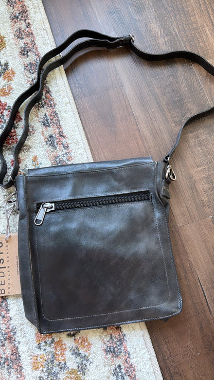 Venice Beach Crossbody, Black Rustic