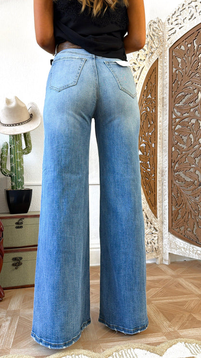 Sammy Wide Straight Leg Jeans, Medium