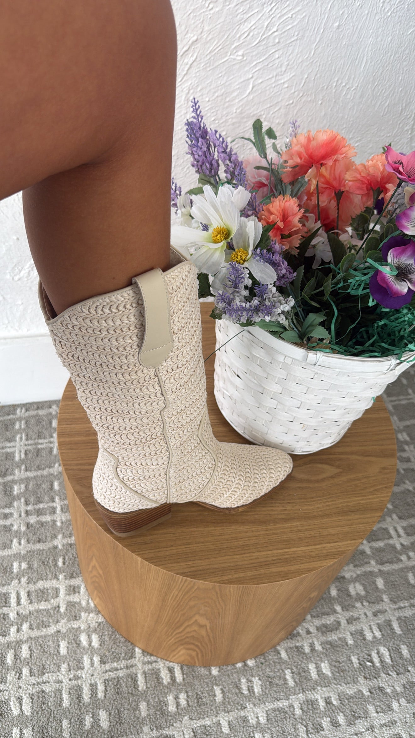 Sunkissed Wrangler Crochet Boot, Ivory