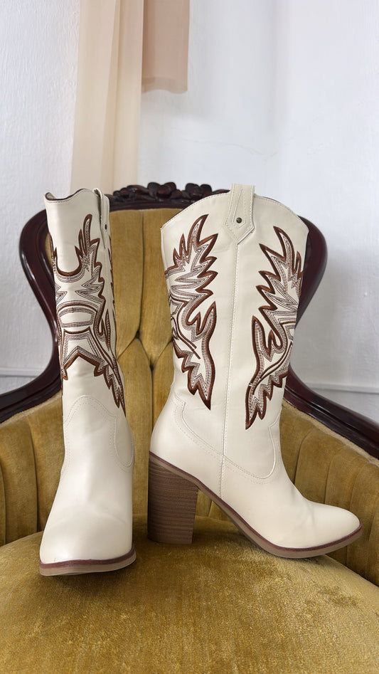 Western Revival Boot, White
