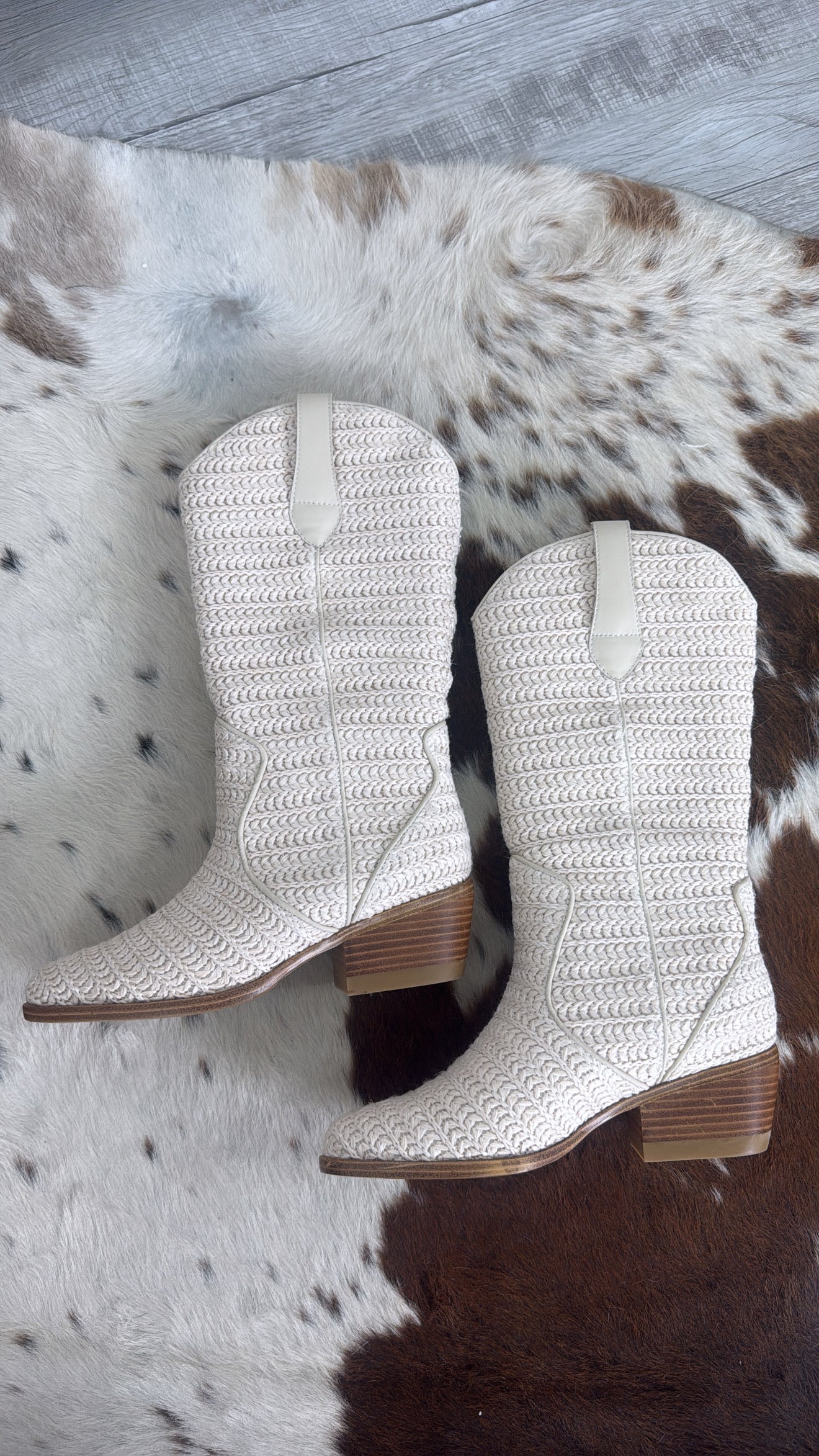 Sunkissed Wrangler Crochet Boot, Ivory