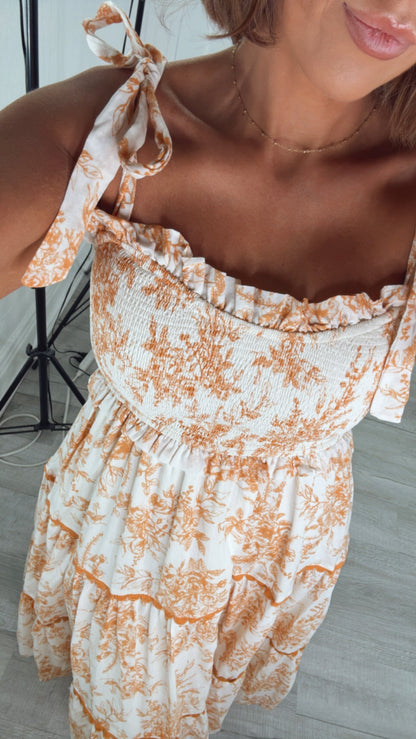 Wanderlust Lace Trim Floral Midi Dress