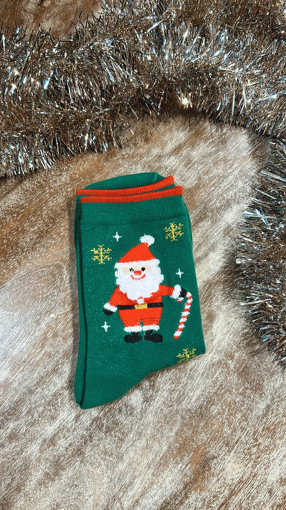 Santa Claus Sock, Green