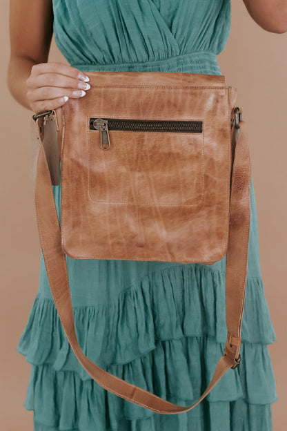 Venice Beach Crossbody, Tan Rustic