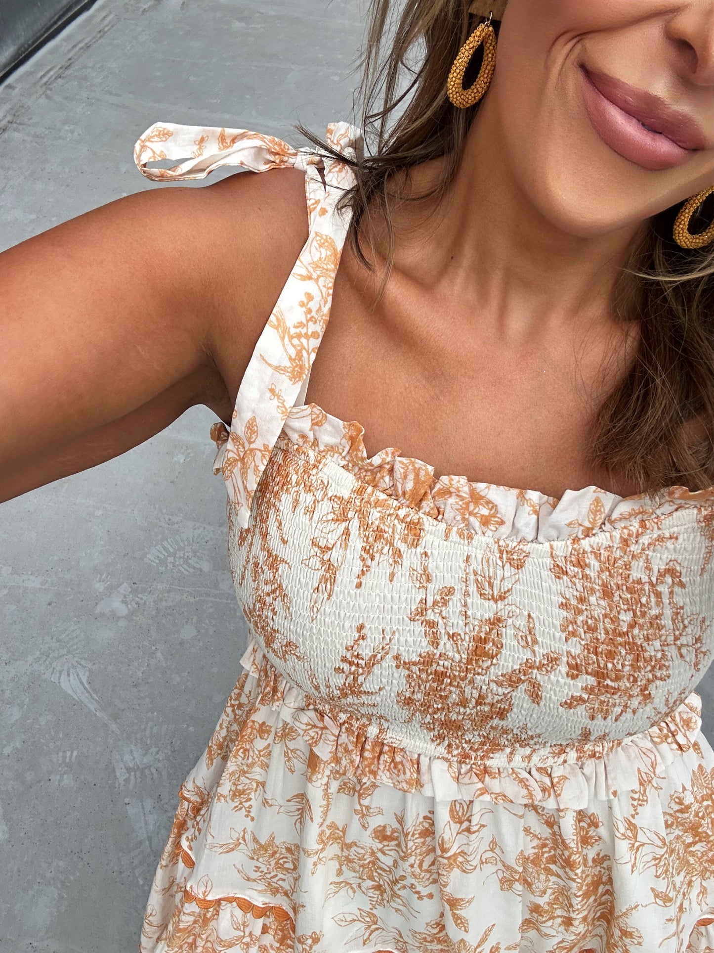 Wanderlust Lace Trim Floral Midi Dress