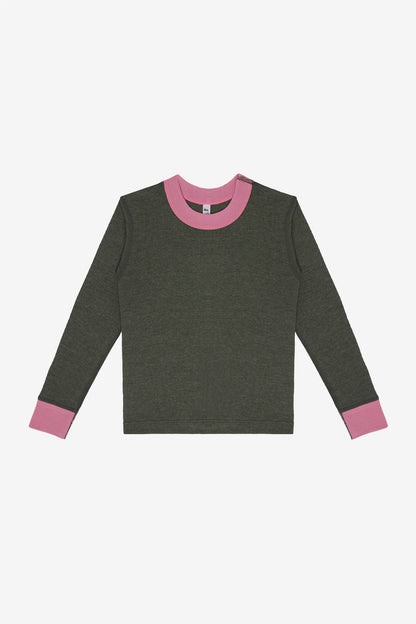 FFR107 - Kids 50/50 Long Sleeve Rib Top