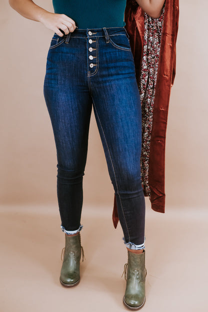 Tristen Button Up, Dark Wash KANCAN