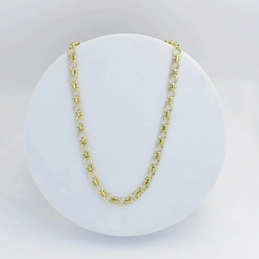 Treasure Jewels: Fancy Link Necklace Gold