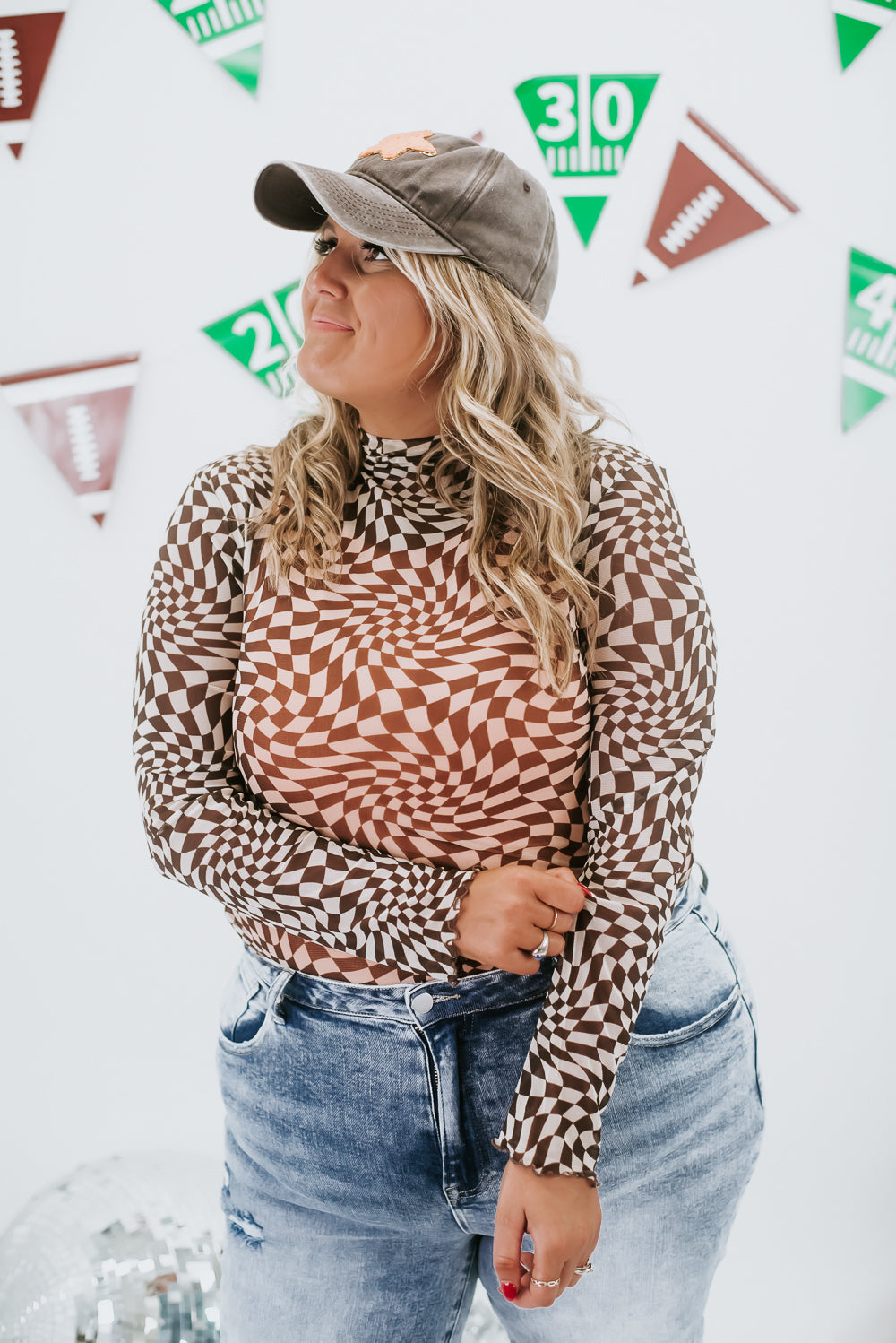 Up To No Good Mesh Top, Java/White