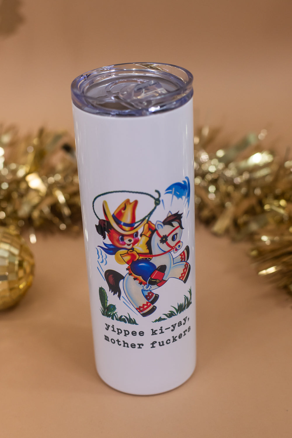Tall Travel Mug , Yippee Ki Yay