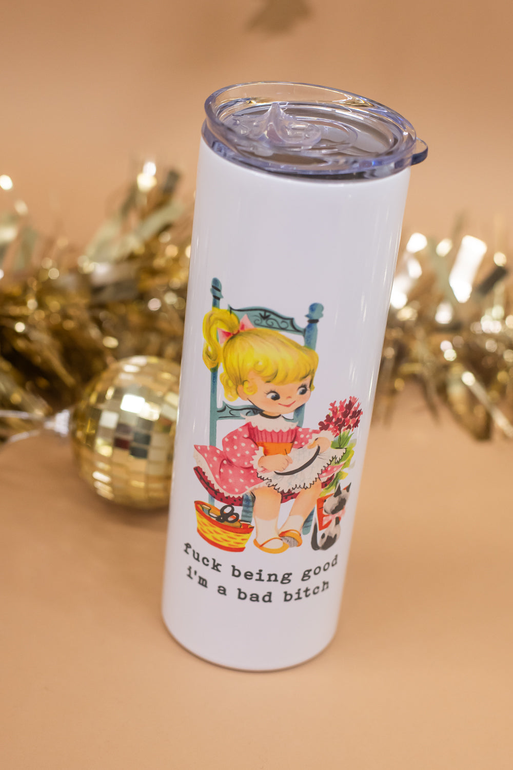Tall Travel Mug , Bad Bitch