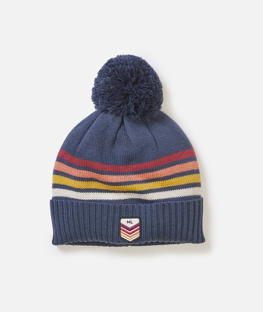Stripe Pom Beanie
