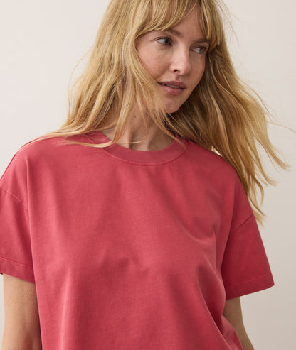Women's Luxe Jersey Crew Tee in Baked Apple