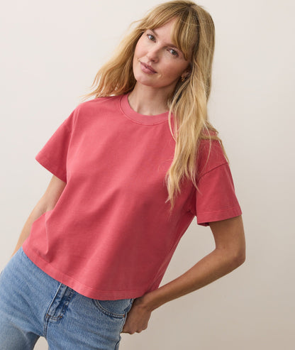 Women's Luxe Jersey Crew Tee in Baked Apple