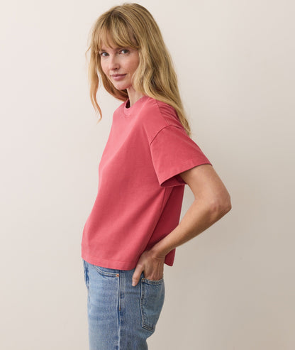 Women's Luxe Jersey Crew Tee in Baked Apple