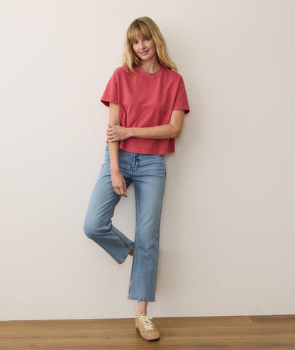 Women's Luxe Jersey Crew Tee in Baked Apple