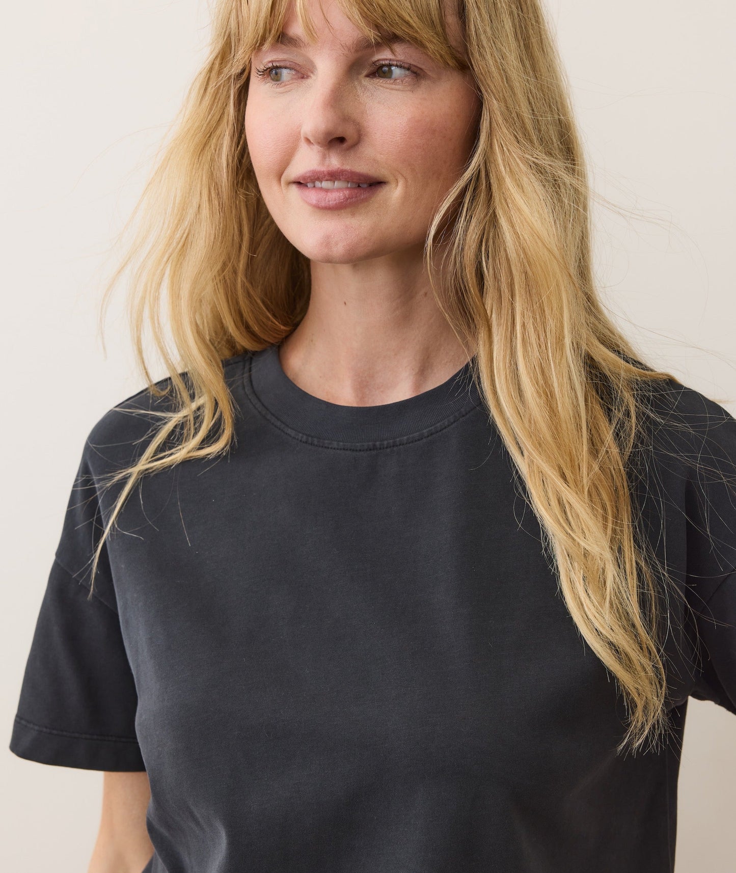 Women's Luxe Jersey Crew Tee in Black