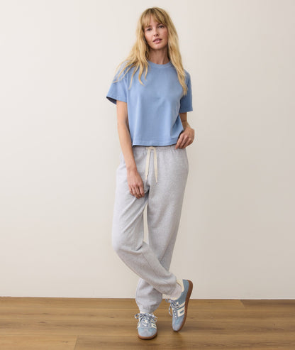 Women's Luxe Jersey Crew Tee in Coastal Blue