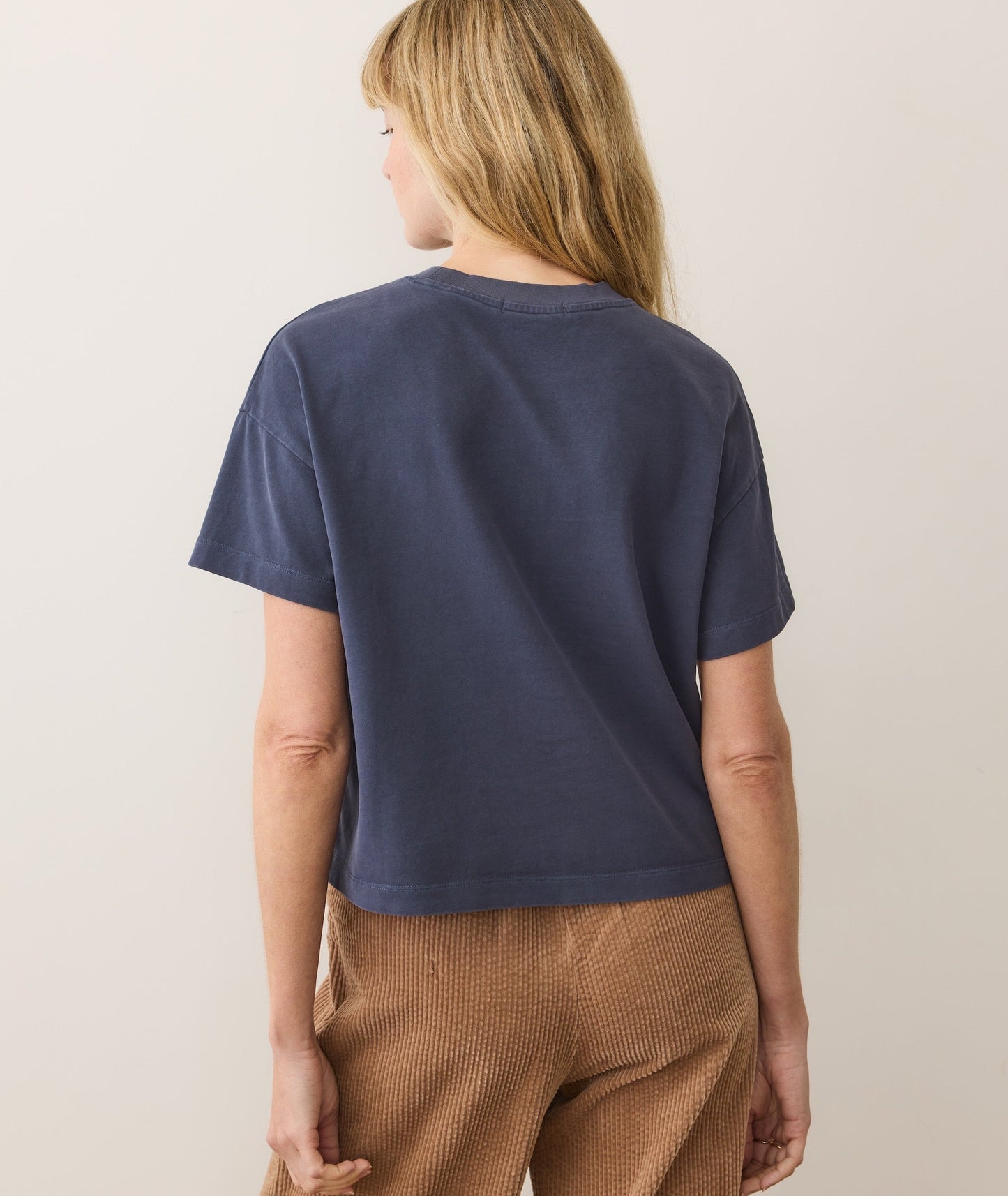 Women's Luxe Jersey Crew Tee in Mood Indigo